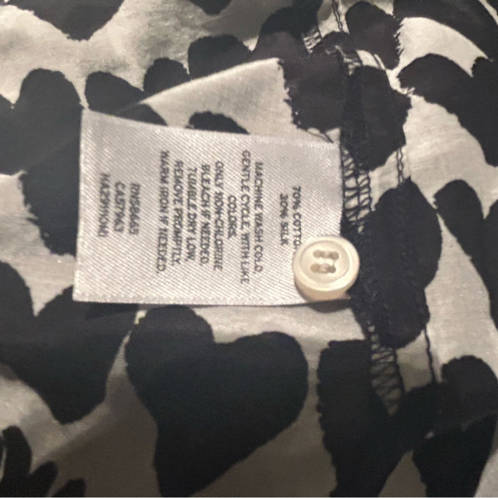 Heart Designs Button Down Blouse - image 5